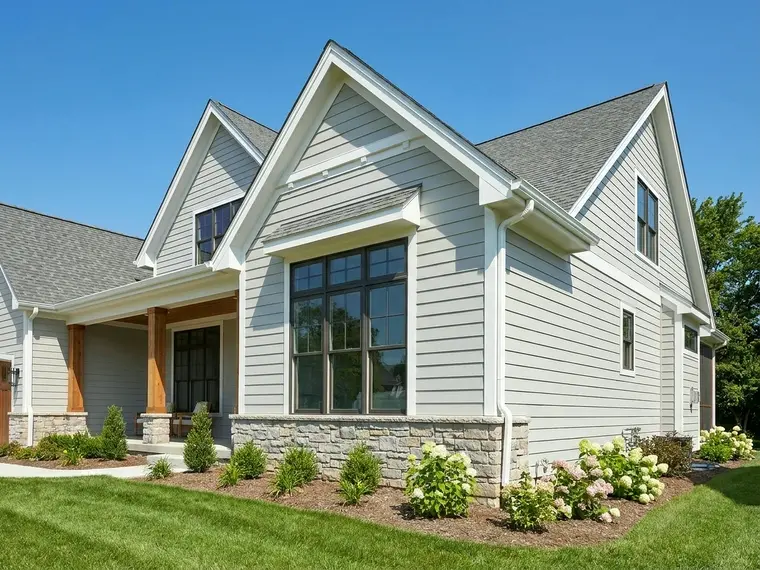 House exterior with new lap siding and trim